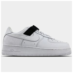 Чоловічі кросівки Nike Air Force 1 Низька біла застібка, білі шкіряні кросівки Nike Air Force 1 07