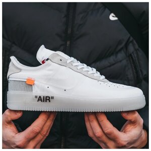 Чоловічі кросівки Nike Air Force 1 Low x Off-White White, білі кросівки найк аїр форс офф вайт лов