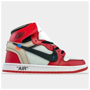 Чоловічі кросівки Nike Air Jordan 1 Red x Off White, кросівки найк аїр джордан 1 офф вайт