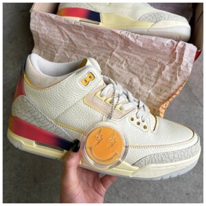 Чоловічі кросівки Nike Air Jordan 3 x J Balvin Medellin Sunset Retro, шкіряні найк джордан 3 балвін меделін