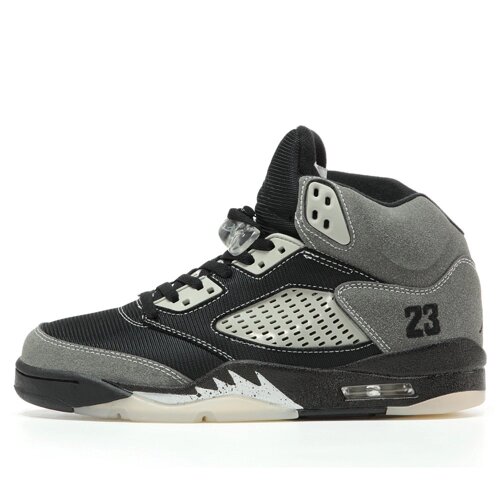 Чоловічі кросівки Nike Air Jordan 5 Retro Grey Black Beige, чорно-сірі кросівки найк аїр джордан V ретро 23