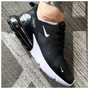 Чоловічі кросівки Nike Air Max 270 Black White, чорно-білі кросівки найк аїр макс 270 чорні