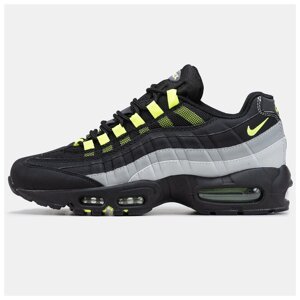 Чоловічі кросівки Nike Air Max 95 Black Grey Green, сіро-чорні кросівки найк аїр макс 95