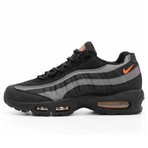 Чоловічі кросівки Nike Air Max 95 Black Grey Orange DX2657-001, чорно-сірі кросівки найк аїр макс 95 чорні