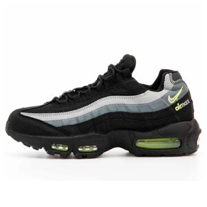 Чоловічі кросівки Nike Air Max 95 Retro Logo Black Grey Volt Green CV1635-002 чорні замшеві найк аїр макс 95