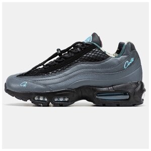 Чоловічі кросівки Nike Air Max 95 SP Corteiz Aegean Storm, сірі шкіряні кросівки найк аїр макс 95 кортез