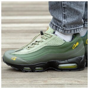 Чоловічі кросівки Nike Air Max 95 SP Corteiz Gutta Green, зелені шкіряні кросівки найк аїр макс 95 кортез