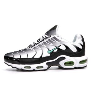 Чоловічі кросівки Nike Air Max Plus TN Чорна біла м'ята, чорно -білі кросівки Nike Air Max TN Plus