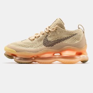 Чоловічі кросівки Nike Air Max Scorpion Flyknit Beige Orange, бежеві кросівки найк аїр макс скорпіон