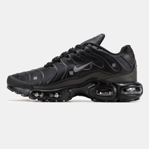 Чоловічі кросівки Nike Air Max TN Plus Black Leather FD7855-001 чорні шкіряні кросівки найк аїр макс тн плюс