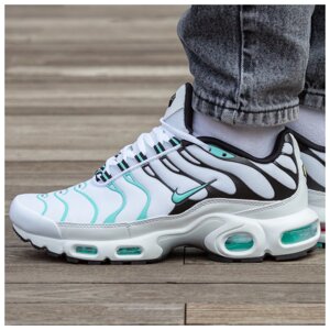 Чоловічі кросівки Nike Air Max TN Plus White Mint Black, білі кросівки найк аїр макс тн плюс