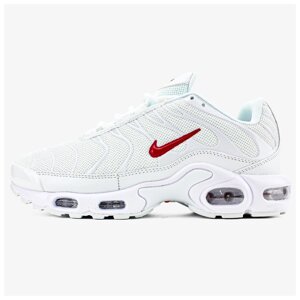 Чоловічі кросівки Nike Air Max TN Plus White Red, білі кросівки найк аїр макс тн плюс