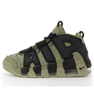 Чоловічі кросівки Nike Air Max Uptempo Dark Stucco Khaki More, хакі шкіряні кросівки найк аїр море аптемпо