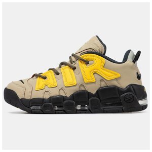 Чоловічі кросівки Nike Air More Uptempo x AMBUSH Beige, бежеві шкіряні кросівки найк аір море аптемпо амбуш