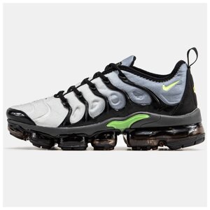 Чоловічі кросівки Nike Air VaporMax Plus Grey Black Green, сірі кросівки найк аїр вапормакс плюс