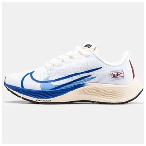 Чоловічі кросівки Nike Air Zoom Pegasus 37 White Blue кросівки білі найк аїр зум пегасус 37