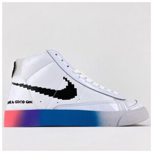 Чоловічі кросівки Nike Blazer Mid '77 мають гарну гру, білі шкіряні кросівки Nike Blazer MFA