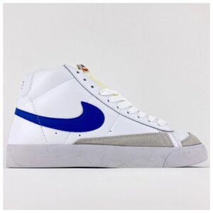 Чоловічі кросівки Nike Blazer Mid '77 білі сині, білі шкіряні кросівки Nike Blazer MFA