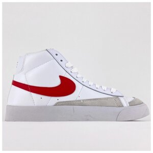 Чоловічі кросівки Nike Blazer Mid '77 Білий червоний / Зелений Swoosh Multicolor, Біла шкіра Nike Blazer MFA