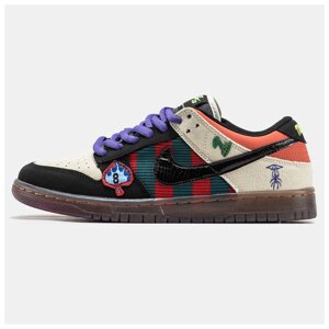 Чоловічі кросівки Nike SB Dunk Low x Halloween Custom, шкіряні кросівки найк сб данк Хеллоуїн кастом