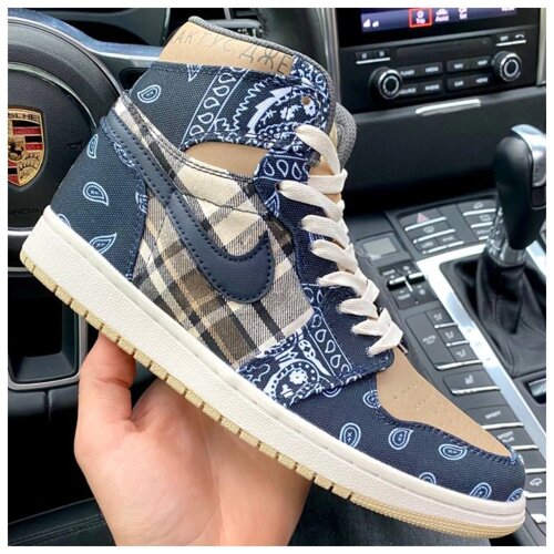 Мужские кроссовки Travis Scott x Nike Air Jordan 1 Cactus