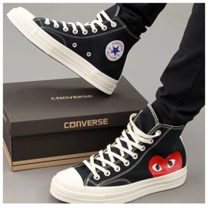 Чоловічі / жіночі кросівки Converse X Comme des Garsons грають Чак Чорні Кросівки Розмову Com de Garzon Play