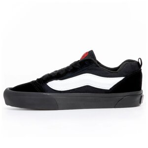 Чоловічі / жіночі кеди Vans KNU Skool Suede Black VN0009QCBMA White, чорні замшеві кросівки ванс кну вилиць