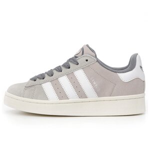 Чоловічі / жіночі кросівки Adidas Campus 00s Grey White, сірі замшеві кросівки Адідас кампус