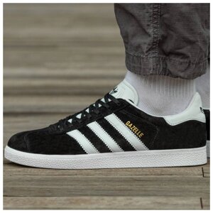 Чоловічі / жіночі кросівки Adidas Gazelle Black, унісекс чорно-білі замшеві кросівки Адідас газелі газель