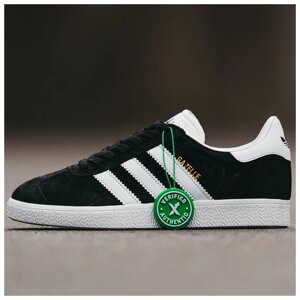 Чоловічі / жіночі кросівки Adidas Gazelle Black, унісекс чорно-білі замшеві кросівки Адідас газелі газель