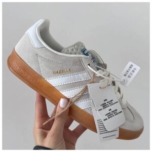 Чоловічі / жіночі кросівки Adidas Gazelle Grey White Gum, сірі замшеві кросівки адідас газелі газель