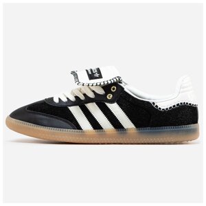 Чоловічі / жіночі кросівки Adidas Samba x Wales Bonner Black White, чорні кросівки адідас самба валес бонер