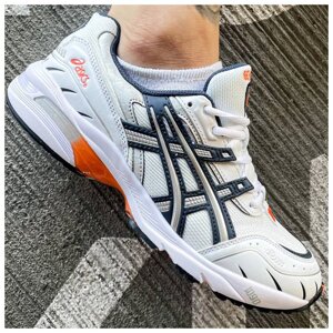 Чоловічі / жіночі кросівки Asics GEL-1090 Mid White Midnight, унісекс білі шкіряні кросівки асікс гель 1090