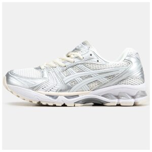 Чоловічі / жіночі кросівки Asics Gel-Kayano 14 White Silver, сріблясті кросівки асікс гель каяно 14 білі