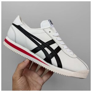 Чоловічі / жіночі кросівки Asics Onitsuka Tiger Corsair Black White, білі шкіряні кросівки асикс оніцука