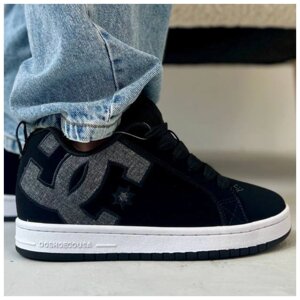 Чоловічі / жіночі кросівки DC Shoes Court Graffik Black Grey White 300529, чорні кросівки дс корт графік