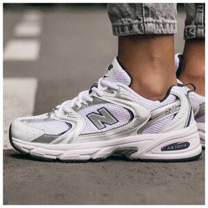 Чоловічі / жіночі кросівки New Balance 530 White Silver весна-осінь, білі кросівки Нью-Беланс 530 нб 530 NB