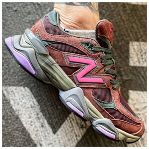 Чоловічі / жіночі кросівки New Balance 9060 Burgundy Pink U9060BUR, замшеві нью беланс 9060, NB 9060 нб