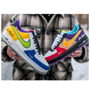 Чоловічі / жіночі кросівки Nike Air Force 1 Low «What The LA», унісекс шкіряні кросівки найк аїр форс 1 лов