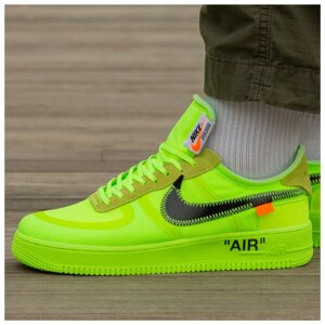 Чоловічі / жіночі кросівки Nike Air Force 1 Low x Off-White Volt AO4606-700, кросівки найк аїр форс офф вайт