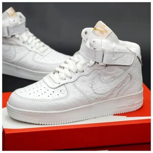 Чоловічі / жіночі кросівки Nike Air Force X LV Middyis Vuitton White Leather Nike Air Fores Louis Louis Witton