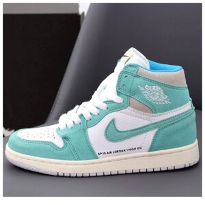 Чоловічі / жіночі кросівки Nike Air Jordan 1 ретро високий OG Turbo Green Sp 19 Монетний двір, кросівки Nike Air Jordan