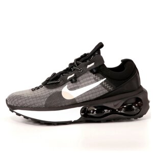 Чоловічі / жіночі кросівки Nike Air Max 2021 Чорний білий, чорні кросівки Nike Air Max Am 2021