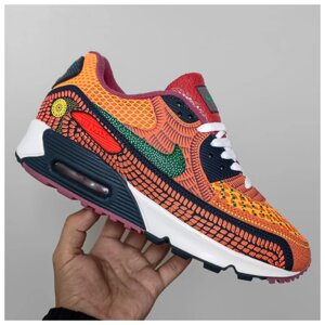 Чоловічі / жіночі кросівки Nike Air Max 90 Dia De Los Muertos, шкіряні кросівки найк аїр макс 90