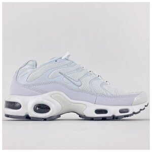 Чоловічі / жіночі кросівки Nike Air Max TN Plus Total White, білі шкіряні кросівки найк аїр макс тн плюс