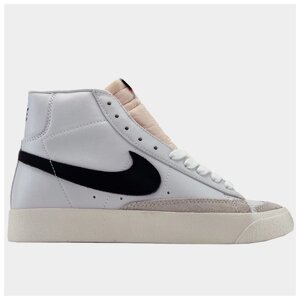 Чоловічі / жіночі кросівки Nike Blazer Mid '77 Vintage, білі шкіряні кросівки найк блейзер мід вінтаж