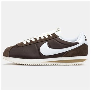 Чоловічі / жіночі кросівки Nike Cortez Brown White, коричневі замшеві кросівки найк кортез