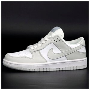 Чоловічі / жіночі кросівки Nike Dunk Premium Low Grey SB, сірі шкіряні кросівки Nike SB Dank