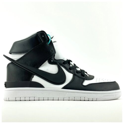 Чоловічі / жіночі кросівки Nike Dunk x Ambush Black / White High SP, чорно-білі кросівки найк данк амбуш