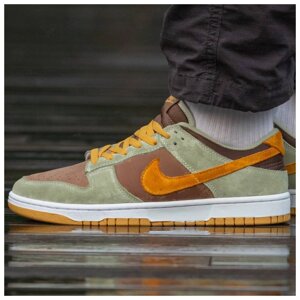 Чоловічі / жіночі кросівки Nike SB Dunk Low Dusty Olive, унісекс замшеві кросівки найк сб данк